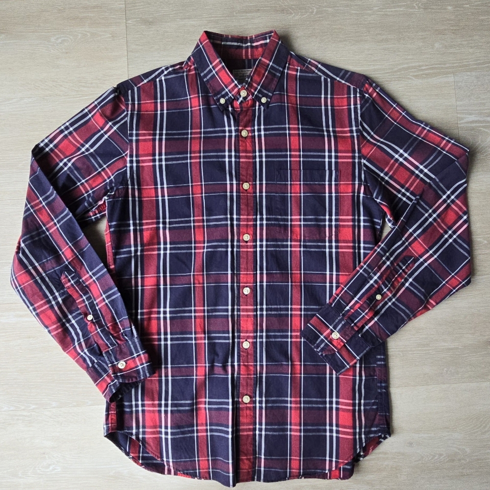 J. Crew Mens Plaid Shirt S